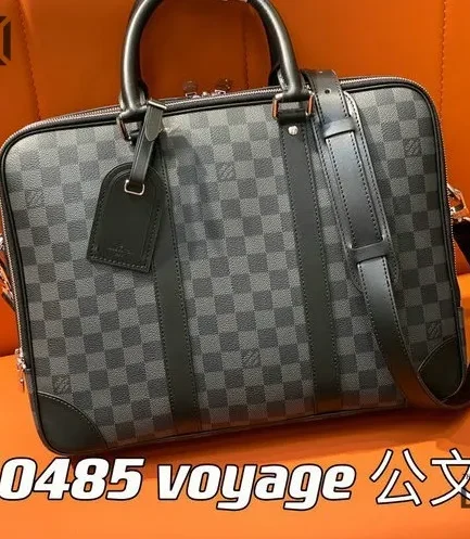 Louis Vuitton 1:1 Mirror Replica Porte Documents Voyage Damier Graphite Canvas 39.5CM/15.6IN Louis Vuitton Replica Business Bags