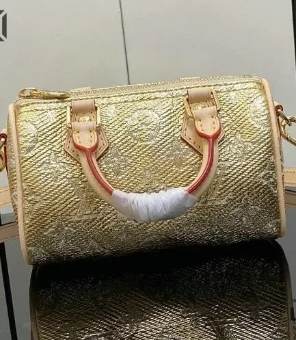Louis Vuitton 1:1 Mirror Replica Monoglam Nano Speedy Beige 16CM/6.3IN Louis Vuitton Replica Speedy