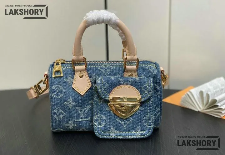 Louis Vuitton 1:1 Mirror Replica Nano Speedy Monogram Denim 16CM/6.3IN Louis Vuitton Replica Speedy Louis Vuitton 1:1 Mirror Replica Nano Speedy Monogram Denim 16CM/6.3IN Louis Vuitton Replica Speedy