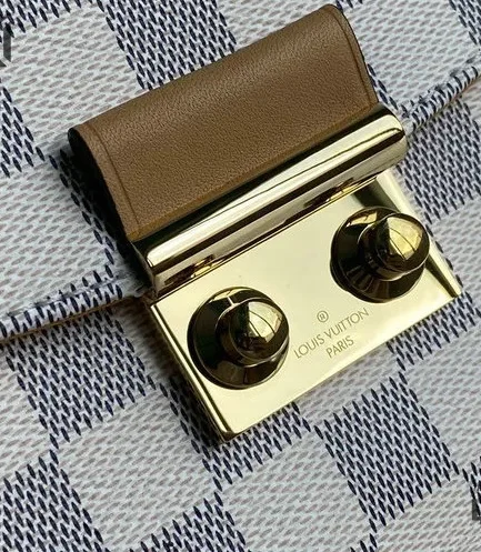 Louis Vuitton 1:1 Mirror Replica Damier Azur Braided Croisette Rose 2025 25CM/9.8IN Louis Vuitton Replica Pochette Metis