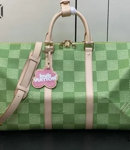Louis Vuitton 1:1 Mirror Replica Damier Golf Keepall Bandouliere 50 Green 50CM/19.7IN Louis Vuitton Replica Keepall