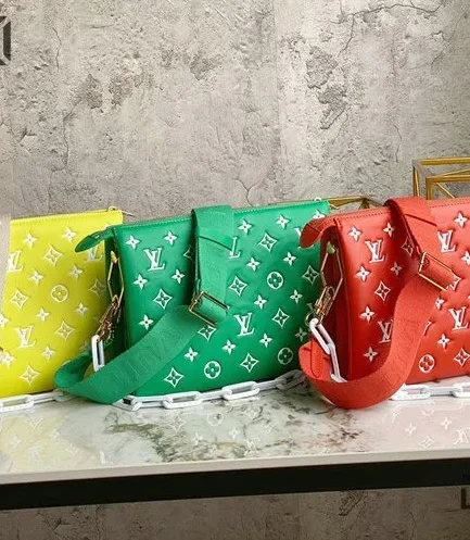 Louis Vuitton 1:1 Mirror Replica Calfskin Embossed Monogram LV Match Coussin PM 26CM/10.2IN Louis Vuitton Replica Coussin