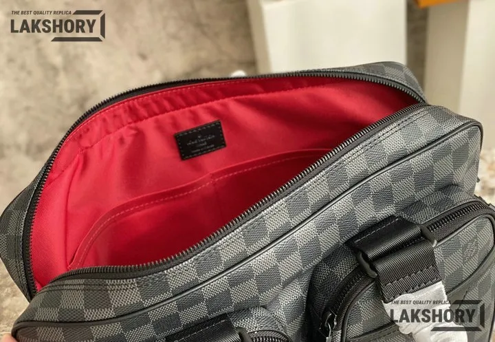 Louis Vuitton 1:1 Mirror Replica Damier Graphite Utility Messenger Bag 36CM/14.2IN Louis Vuitton Replica Business Bags Louis Vuitton 1:1 Mirror Replica Damier Graphite Utility Messenger Bag 36CM/14.2IN Louis Vuitton Replica Business Bags