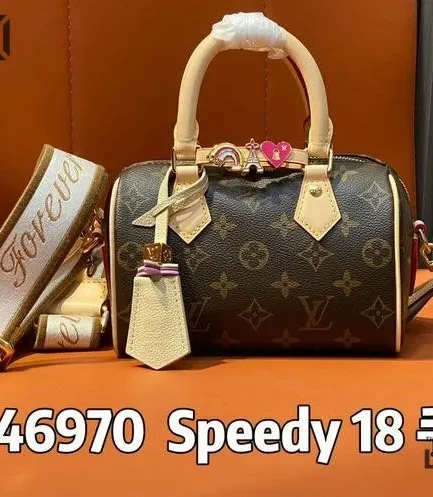 Louis Vuitton 1:1 Mirror Replica Speedy Bandouliere 18 Monogram Canvas 18CM/7.1IN Louis Vuitton Replica Speedy