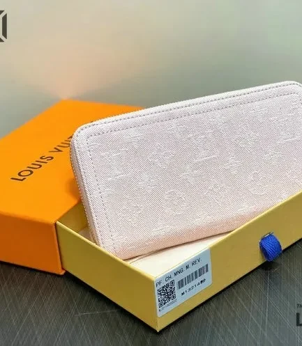 Louis Vuitton 1:1 Mirror Replica Zippy Wallet Monogram Denim 19.5CM/7.7IN Louis Vuitton Replica Wallets