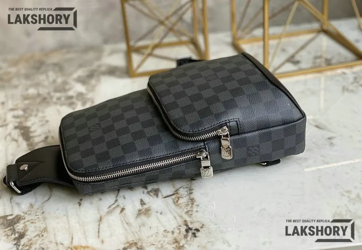 Louis Vuitton 1:1 Mirror Replica Avenue Slingbag Damier Graphite Canvas 31CM/12.2IN Louis Vuitton Replica Avenue Louis Vuitton 1:1 Mirror Replica Avenue Slingbag Damier Graphite Canvas 31CM/12.2IN Louis Vuitton Replica Avenue