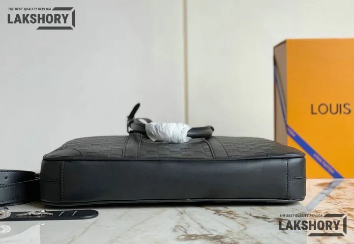 Louis Vuitton 1:1 Mirror Replica Damier Infini Porte-Documents Voyage PM Onyx 36.5CM/14.4IN Louis Vuitton Replica Business Bags Louis Vuitton 1:1 Mirror Replica Damier Infini Porte-Documents Voyage PM Onyx 36.5CM/14.4IN Louis Vuitton Replica Business Bags