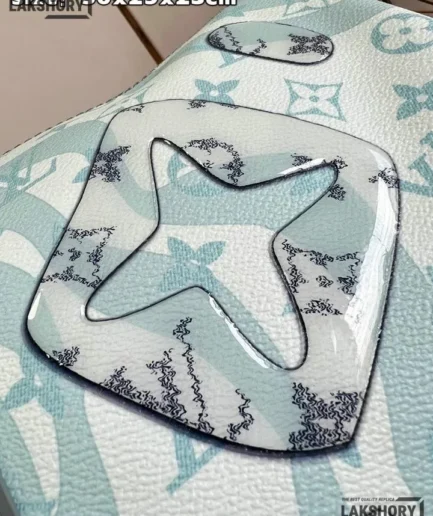 Louis Vuitton 1:1 Mirror Replica Aquagarden Keepall Bandouliere 50 Sky Blue 50CM/19.7IN Louis Vuitton Replica Keepall