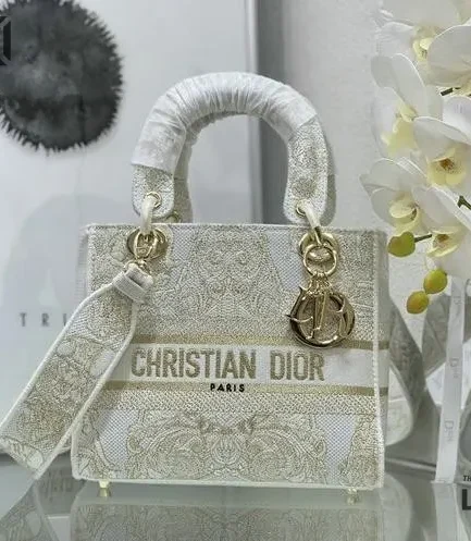 Dior 1:1 Mirror Replica Around The World Stella Lady D-Lite Gold 24CM/9.4IN Christian Dior Replica Lady