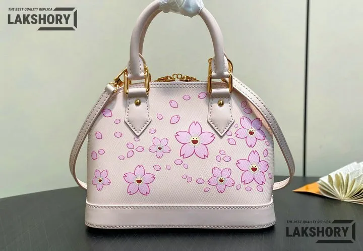 Louis Vuitton 1:1 Mirror Replica LV x TM Alma BB Epi Pink 23.5CM/9.3IN Louis Vuitton Replica Alma Louis Vuitton 1:1 Mirror Replica LV x TM Alma BB Epi Pink 23.5CM/9.3IN Louis Vuitton Replica Alma