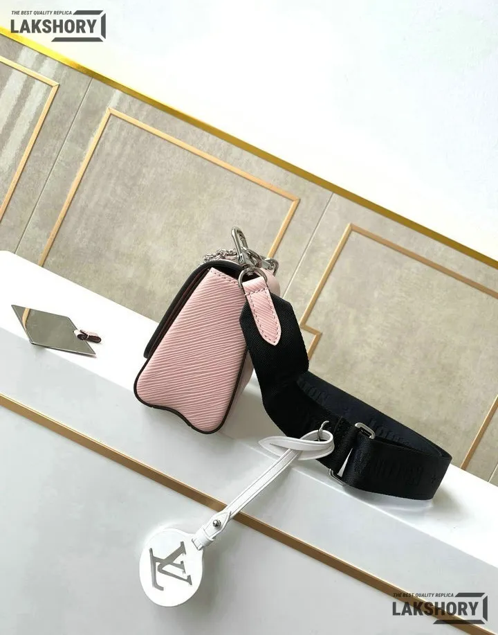 Louis Vuitton 1:1 Mirror Replica Twist Mini Epi Pink Black Strap 23CM/9.1IN Louis Vuitton Replica Twist Louis Vuitton 1:1 Mirror Replica Twist Mini Epi Pink Black Strap 23CM/9.1IN Louis Vuitton Replica Twist