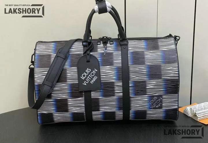 Louis Vuitton 1:1 Mirror Replica Keepall Bandoulire 50 A05 Blue Moon 50CM/19.7IN Louis Vuitton Replica Keepall Louis Vuitton 1:1 Mirror Replica Keepall Bandoulire 50 A05 Blue Moon 50CM/19.7IN Louis Vuitton Replica Keepall