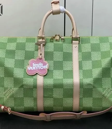 Louis Vuitton 1:1 Mirror Replica Damier Golf Keepall Bandouliere 50 Green 50CM/19.7IN Louis Vuitton Replica Keepall