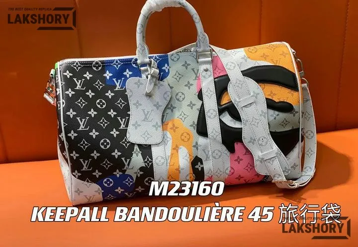 Louis Vuitton 1:1 Mirror Replica Monogram Keepall Bandouliere 55 Multicolor 55CM/21.7IN Louis Vuitton Replica Keepall Louis Vuitton 1:1 Mirror Replica Monogram Keepall Bandouliere 55 Multicolor 55CM/21.7IN Louis Vuitton Replica Keepall