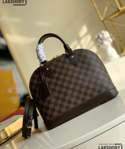 Louis Vuitton 1:1 Mirror Replica Alma PM Damier Ebene 32CM/12.6IN Louis Vuitton Replica Alma