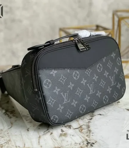 Louis Vuitton 1:1 Mirror Replica Monogram Eclipse Canvas Bumbag Explorer Bag 28CM/11IN Louis Vuitton Replica Bumbag