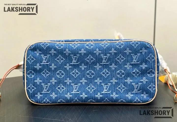 Louis Vuitton 1:1 Mirror Replica Neverfull MM Monogram Denim 31CM/12.2IN Louis Vuitton Replica Neverfull Louis Vuitton 1:1 Mirror Replica Neverfull MM Monogram Denim 31CM/12.2IN Louis Vuitton Replica Neverfull