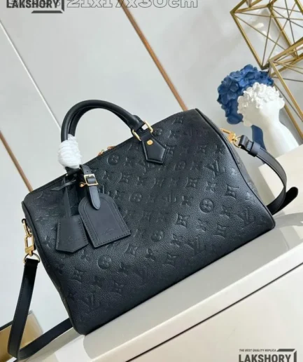 Louis Vuitton 1:1 Mirror Replica LV Soft Speedy 30 Monogram Empreinte 30CM/11.8IN Louis Vuitton Replica Speedy