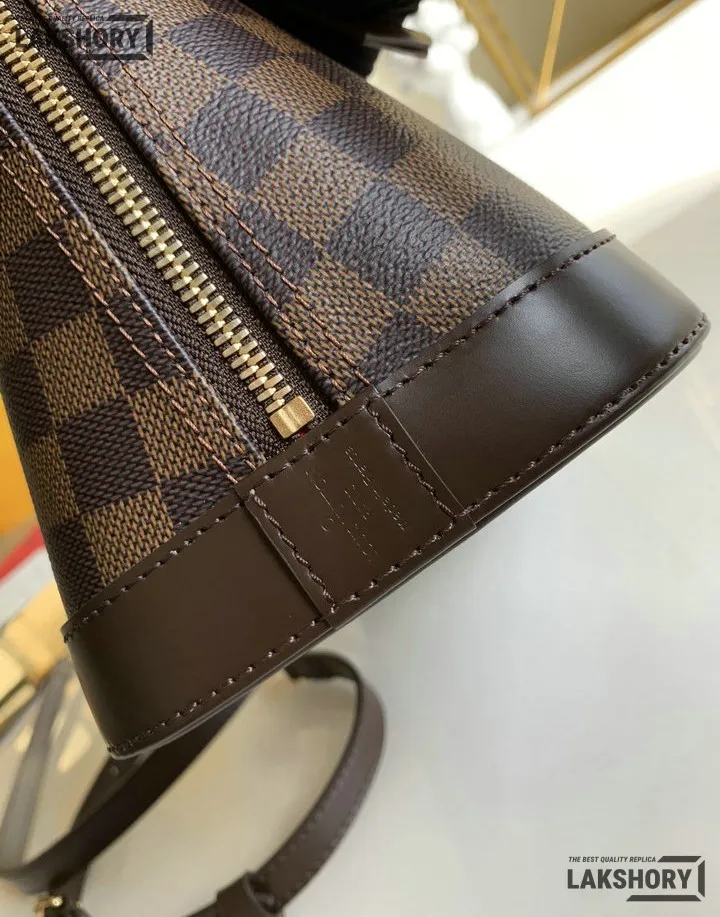 Louis Vuitton 1:1 Mirror Replica Alma PM Damier Ebene 32CM/12.6IN Louis Vuitton Replica Alma Louis Vuitton 1:1 Mirror Replica Alma PM Damier Ebene 32CM/12.6IN Louis Vuitton Replica Alma
