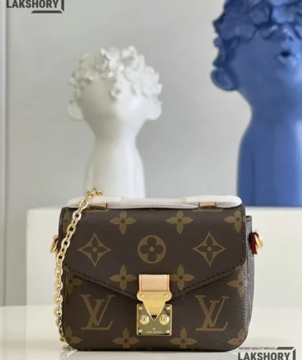 Louis Vuitton 1:1 Mirror Replica Micro Metis Monogram Canvas 14CM/5.5IN Louis Vuitton Replica Pochette Metis