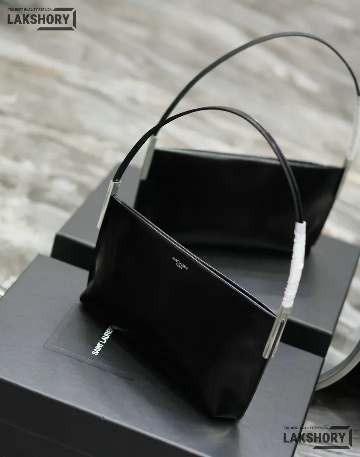 YSL 1:1 Mirror Replica Brushed Small Suzanne Rigid Bag Black 28CM/11IN Replica Hobo Bags YSL 1:1 Mirror Replica Brushed Small Suzanne Rigid Bag Black 28CM/11IN Replica Hobo Bags