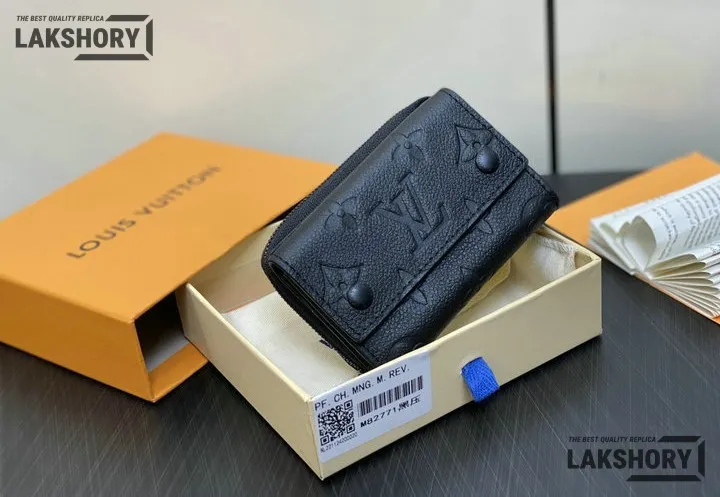 Louis Vuitton 1:1 Mirror Replica Zipped Organizer Monogram Eclipse 10.5CM/4.1IN Louis Vuitton Replica Wallets Louis Vuitton 1:1 Mirror Replica Zipped Organizer Monogram Eclipse 10.5CM/4.1IN Louis Vuitton Replica Wallets