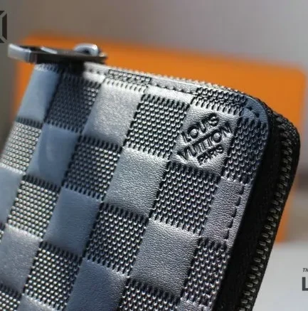 Louis Vuitton 1:1 Mirror Replica Granite Damier Infini Leather Zippy Vertical Wallet 10CM/3.9IN Louis Vuitton Replica Wallets