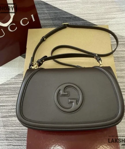 Gucci 1:1 Mirror Replica Medium Blondie Top Handle Bag Grey GG 27CM/10.6IN Gucci Replica Blondie Bags