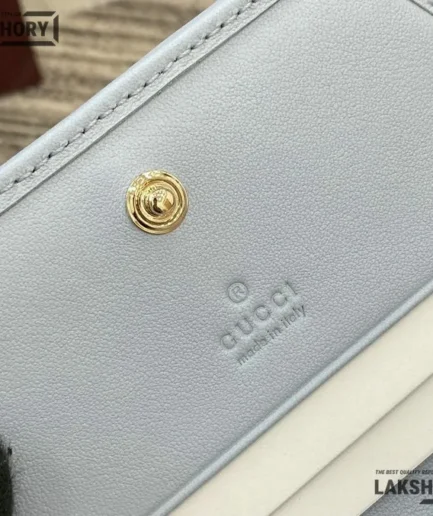 Gucci 1:1 Mirror Replica GG Supreme Emblem Mini Wallet 11CM/4.3IN Gucci Replica Wallets