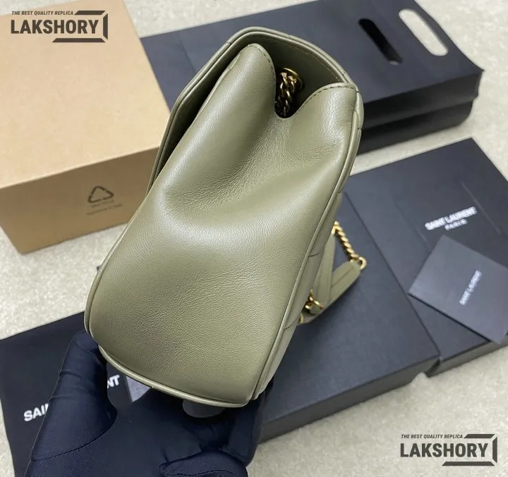 YSL 1:1 Mirror Replica Loulou Matelassé Shoulder Bag Light Sage Replica Crossbody Bags YSL 1:1 Mirror Replica Loulou Matelassé Shoulder Bag Light Sage Replica Crossbody Bags