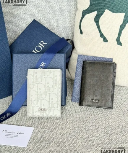 Dior 1:1 Mirror Replica Oblique Galaxy Leather Bifold Card Holder 11.2CM/4.4IN Christian Dior Replica Wallets
