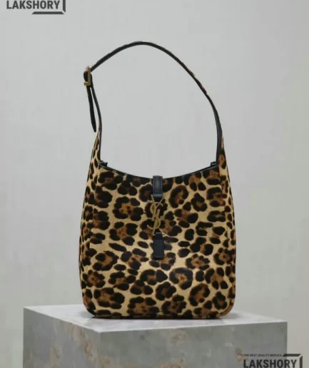 YSL 1:1 Mirror Replica Leopard 5 A 7 Small Soft Pony Effect Bag Replica Hobo Bags