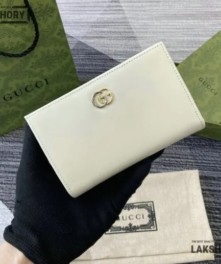 Gucci 1:1 Mirror Replica Round GG Marmont Long Wallet 18CM/7.1IN Gucci Replica Wallets