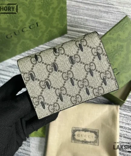 Gucci 1:1 Mirror Replica Monogram Double G Strawberry Card Case 11CM/4.3IN Gucci Replica Wallets