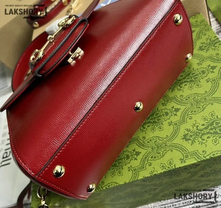 Gucci 1:1 Mirror Replica Horsebit 1955 Top Handle Bag Burgundy 22CM/8.7IN Gucci Replica Horsebit Bags Gucci 1:1 Mirror Replica Horsebit 1955 Top Handle Bag Burgundy 22CM/8.7IN Gucci Replica Horsebit Bags