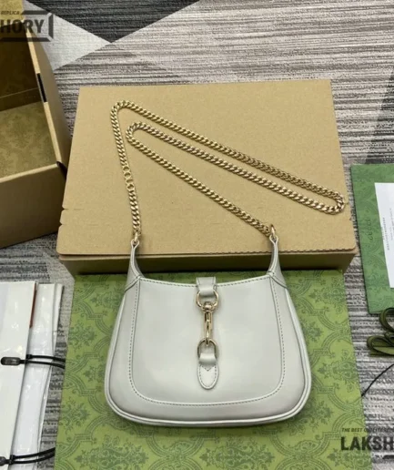 Gucci 1:1 Mirror Replica Jackie 1961 Small Leather Shoulder Bag 19.5CM/7.7IN Gucci Replica Jackie Bags