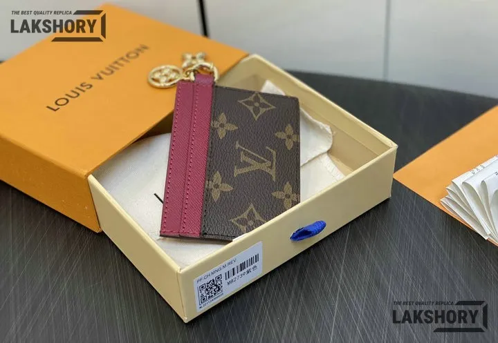 Louis Vuitton 1:1 Mirror Replica Monogram LV Charms Card Holder 7CM/2.8IN Louis Vuitton Replica Wallets Louis Vuitton 1:1 Mirror Replica Monogram LV Charms Card Holder 7CM/2.8IN Louis Vuitton Replica Wallets