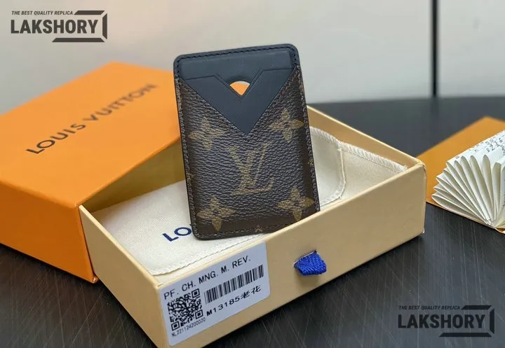 Louis Vuitton 1:1 Mirror Replica Porte-Cartes Magnet Monogram Eclipse 6.5CM/2.6IN Louis Vuitton Replica Wallets Louis Vuitton 1:1 Mirror Replica Porte-Cartes Magnet Monogram Eclipse 6.5CM/2.6IN Louis Vuitton Replica Wallets