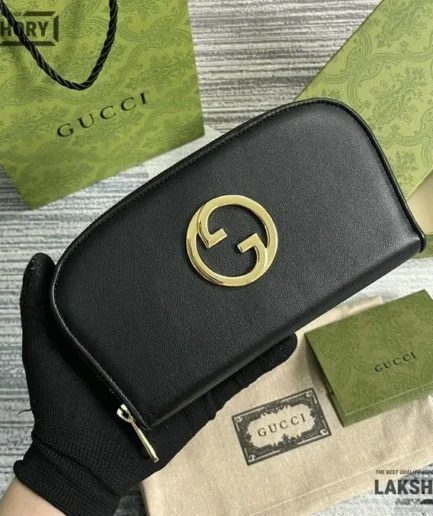 Gucci 1:1 Mirror Replica Mini Blondie Leather Wristlet Wallet 11CM/4.3IN Gucci Replica Wallets