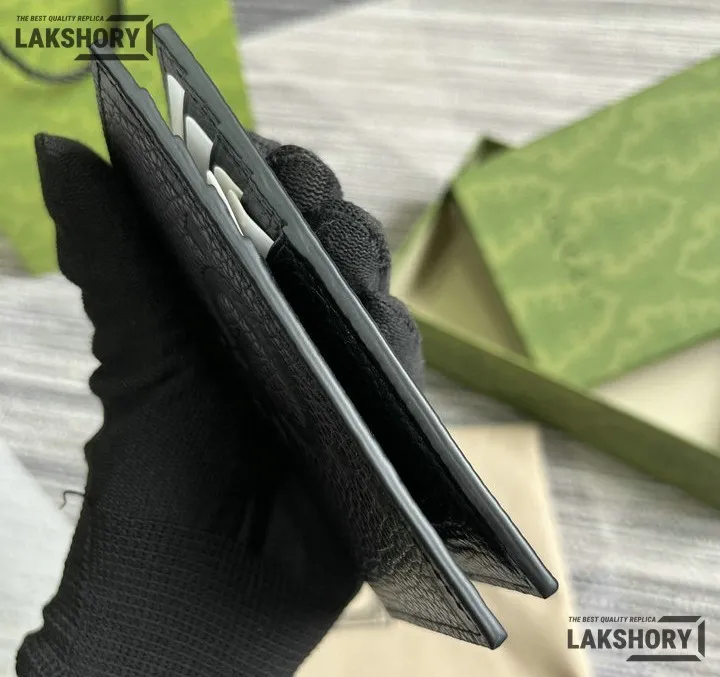 Gucci 1:1 Mirror Replica Leather Jumbo GG Card Case 7.5CM/3IN Gucci Replica Wallets Gucci 1:1 Mirror Replica Leather Jumbo GG Card Case 7.5CM/3IN Gucci Replica Wallets