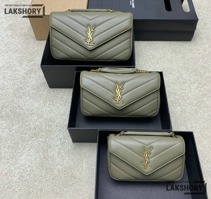 YSL 1:1 Mirror Replica Loulou Matelassé Shoulder Bag Light Sage Replica Crossbody Bags YSL 1:1 Mirror Replica Loulou Matelassé Shoulder Bag Light Sage Replica Crossbody Bags