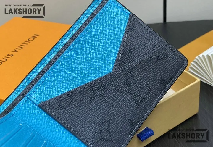 Louis Vuitton 1:1 Mirror Replica Multiple Wallet Monogram Eclipse Turquoise 9CM/3.5IN Louis Vuitton Replica Wallets Louis Vuitton 1:1 Mirror Replica Multiple Wallet Monogram Eclipse Turquoise 9CM/3.5IN Louis Vuitton Replica Wallets