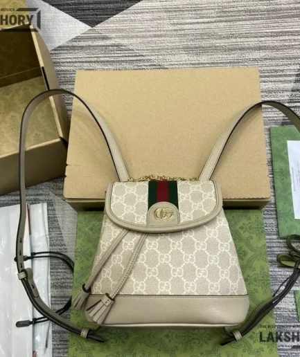 Gucci 1:1 Mirror Replica Ophidia Medium GG Canvas Backpack 20.5CM/8.1IN Gucci Replica Backpacks
