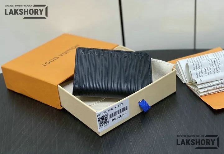 Louis Vuitton 1:1 Mirror Replica Pocket Organizer Epi XL Wallet Black 7.5CM/3IN Louis Vuitton Replica Wallets Louis Vuitton 1:1 Mirror Replica Pocket Organizer Epi XL Wallet Black 7.5CM/3IN Louis Vuitton Replica Wallets