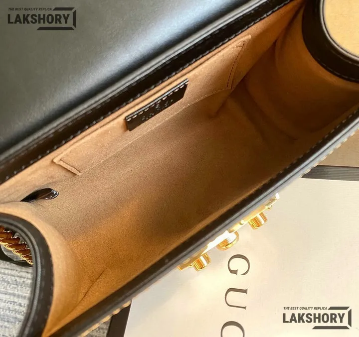 Gucci 1:1 Mirror Replica GG Supreme Small Padlock Shoulder Bag 20CM/7.9IN Gucci Replica Padlock Bags Gucci 1:1 Mirror Replica GG Supreme Small Padlock Shoulder Bag 20CM/7.9IN Gucci Replica Padlock Bags