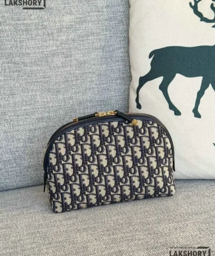 Dior 1:1 Mirror Replica 30 Montaigne Aphrodite Pouch Blue 24CM/9.4IN Christian Dior Replica 30 Montaigne