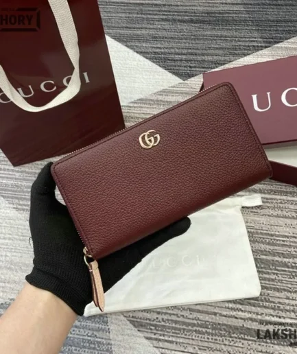 Gucci 1:1 Mirror Replica GG Marmont Zip Around Wallet 19CM/7.5IN Gucci Replica Wallets