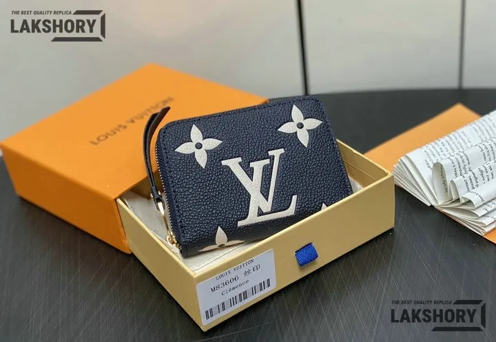 Louis Vuitton 1:1 Mirror Replica Monogram Giant Zippy Coin Purse Black Beige 11CM/4.3IN Louis Vuitton Replica Wallets Louis Vuitton 1:1 Mirror Replica Monogram Giant Zippy Coin Purse Black Beige 11CM/4.3IN Louis Vuitton Replica Wallets