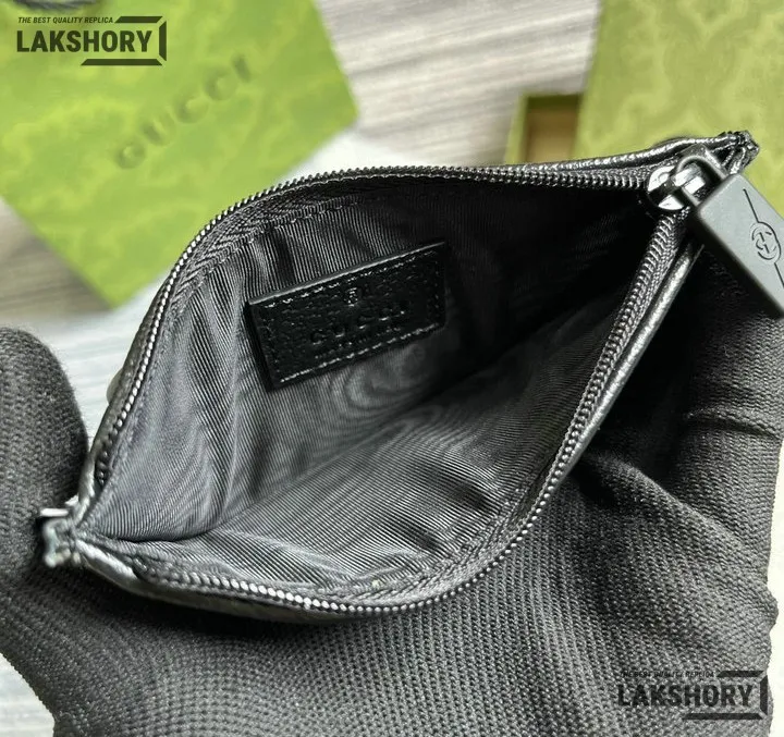 Gucci 1:1 Mirror Replica Card Holder Black GG Crystal Fabric 7.5CM/3IN Gucci Replica Wallets Gucci 1:1 Mirror Replica Card Holder Black GG Crystal Fabric 7.5CM/3IN Gucci Replica Wallets