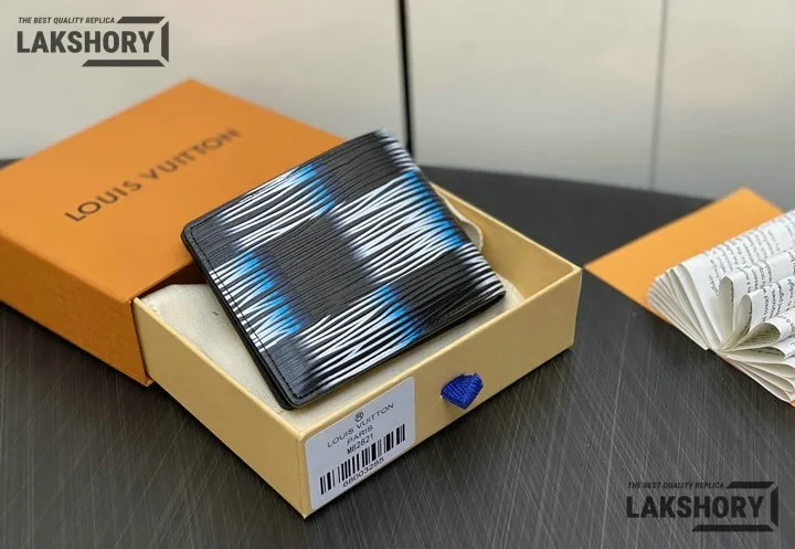 Louis Vuitton 1:1 Mirror Replica Slender Wallet Damier Rush Epi XL Blue Moon 11CM/4.3IN Louis Vuitton Replica Wallets Louis Vuitton 1:1 Mirror Replica Slender Wallet Damier Rush Epi XL Blue Moon 11CM/4.3IN Louis Vuitton Replica Wallets